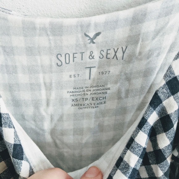 Gingham Ruffled Off Shoulder Top - Picture 4 of 5